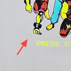 Street Fighter II T-Shirt Men’s XL Silver Graphic Tee Press Start Capcom Gaming
