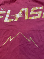 THE FLASH Spirit Jersey Long Sleeve Shirt Warner Brothers Superhero Adult M EUC