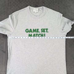 Lacoste T Shirt Game Set Match Tennis Gray Short Sleeve Unisex Adult XL