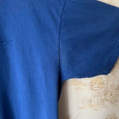 Vintage 90s Nike Embroidered Swoosh Tee | Faded Blue | Size XL