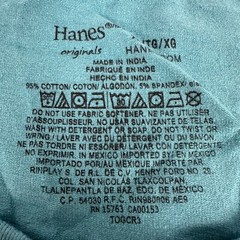 Hanes Originals Men’s Teal Crewneck T-Shirt 95% Cotton & 5% Spandex Size X-Large