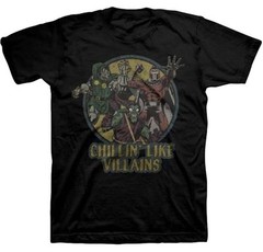 Marvel Men’s Chillin’ Like Villains Black T-Shirt New