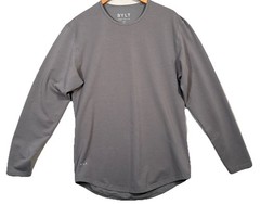 BYLT Drop Cut LUX Premium Long/S Mens M Brown Casual Stretch Crew Base Layer