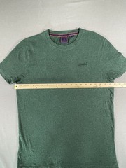 Superdry Men’s Vintage Logo Embroidered Crew Neck T-Shirt Green Marl Size XL