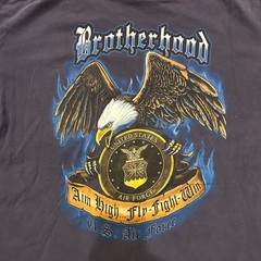Vintage Bayside USA Brother Hood U.S Navy America Eagle Army T Shirt Adult XL