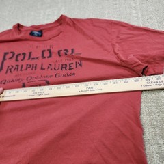 Vintage Polo Ralph Lauren Shirt Men Large 90s Y2K Spellout Red Single Stitch