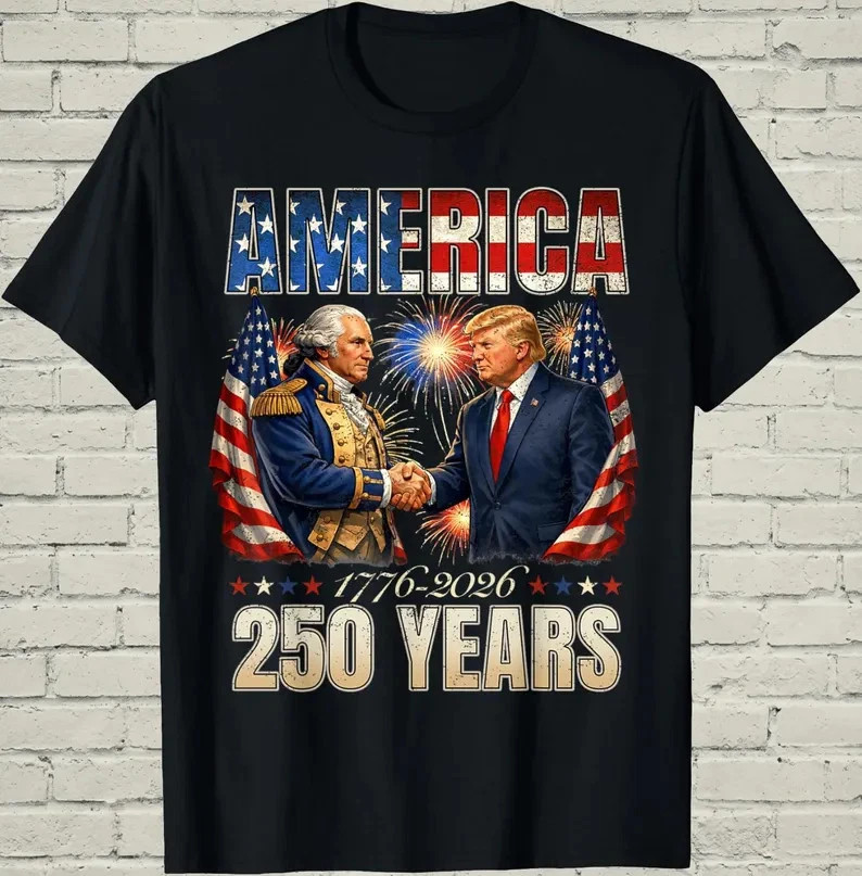 America 250th Anniversary T-Shirt Patriotic Washington, Gift For People
