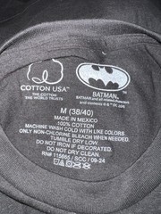 BATMAN Logo Men’s Size M (38-40) Graphic T-Shirt Short Sleeve • Black