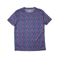 Chubbies Shirt Mens M Medium All Over Printed Tropical Floral Short Sleeve Crew