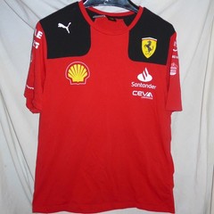 Puma X Scuderia Ferrari Collection SF Sainz T-Shirt Sz L Rosso