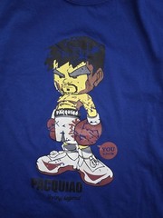 Vintage Manny Pacquiao “Living Legend” Caricature T-Shirt Mens Large Blue Boxing