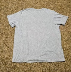 Adidas Go To Tee Mens T-Shirt Size Large Gray Black Red 3 Stripe Logo