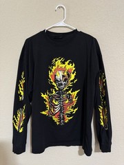 Teddy Fresh Bear Up in Flames Long Sleeve T-Shirt
