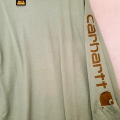 CARHARTT Shirt ADULT EXTRA LARGE XL GREEN WORK WEAR HEAVYWEIGHT Long Sleeve NWT