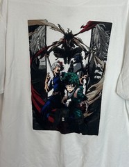 My Hero Academia Stain Midoriya & Shoot Graphic Shirt Men’s 2XL Cotton White