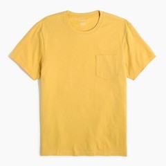 J Crew Mens Slim Washed Pocket T Shirt Size Large Orange/Yellow MSRP 24.50