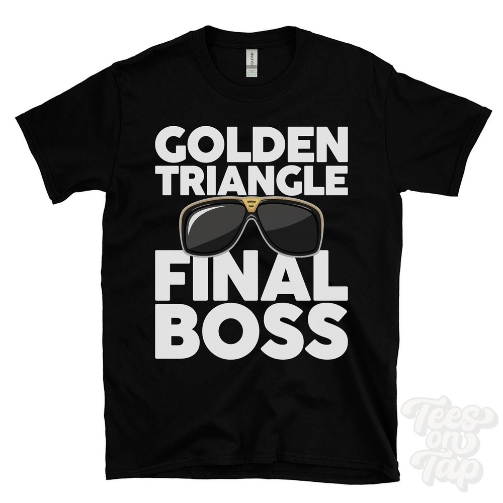 GOLDEN TRIANGLE FINAL BOSS T-SHIRT funny xmas gift norwich norfolk england