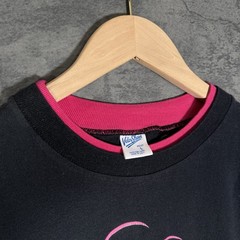 Vintage 90s Mickey Mouse Florida Contrast Collar Double Sleeve Faded T Shirt