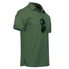 Men’s Tactical Polo T-Shirt Quick Dry Combat Short Sleeve Team Work Casual Shirt