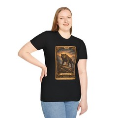 Tarot Strength Card Wampus Cat Cryptid T-Shirt