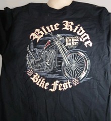 Blue Ridge 2012 Bike Fest T-shirt XL – Black Long Sleeves Flames Biker Pre Own