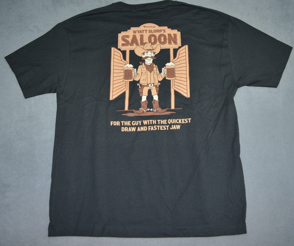 Birddogs T Shirt Mens Large Short Sleeve Black Wyatt Slurps Saloon NEW