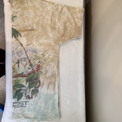 VTG 90s XL Rainforest Preserve Paradise Graphic Front/back Tye Dye