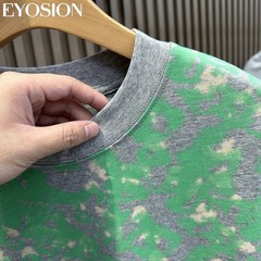Men Camouflage Tie Dye Cotton Crew Neck T-Shirt Short Sleeve Casual Summer Tee