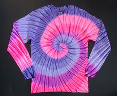 *New* 2XL – Sm Handmade Tie Dye, Pink Violet, Crew or V-Neck
