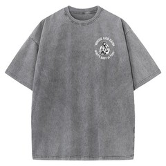 Men’s Vintage Oversized Washed T-Shirt Retro Funny Nativity Scene Casual Tee