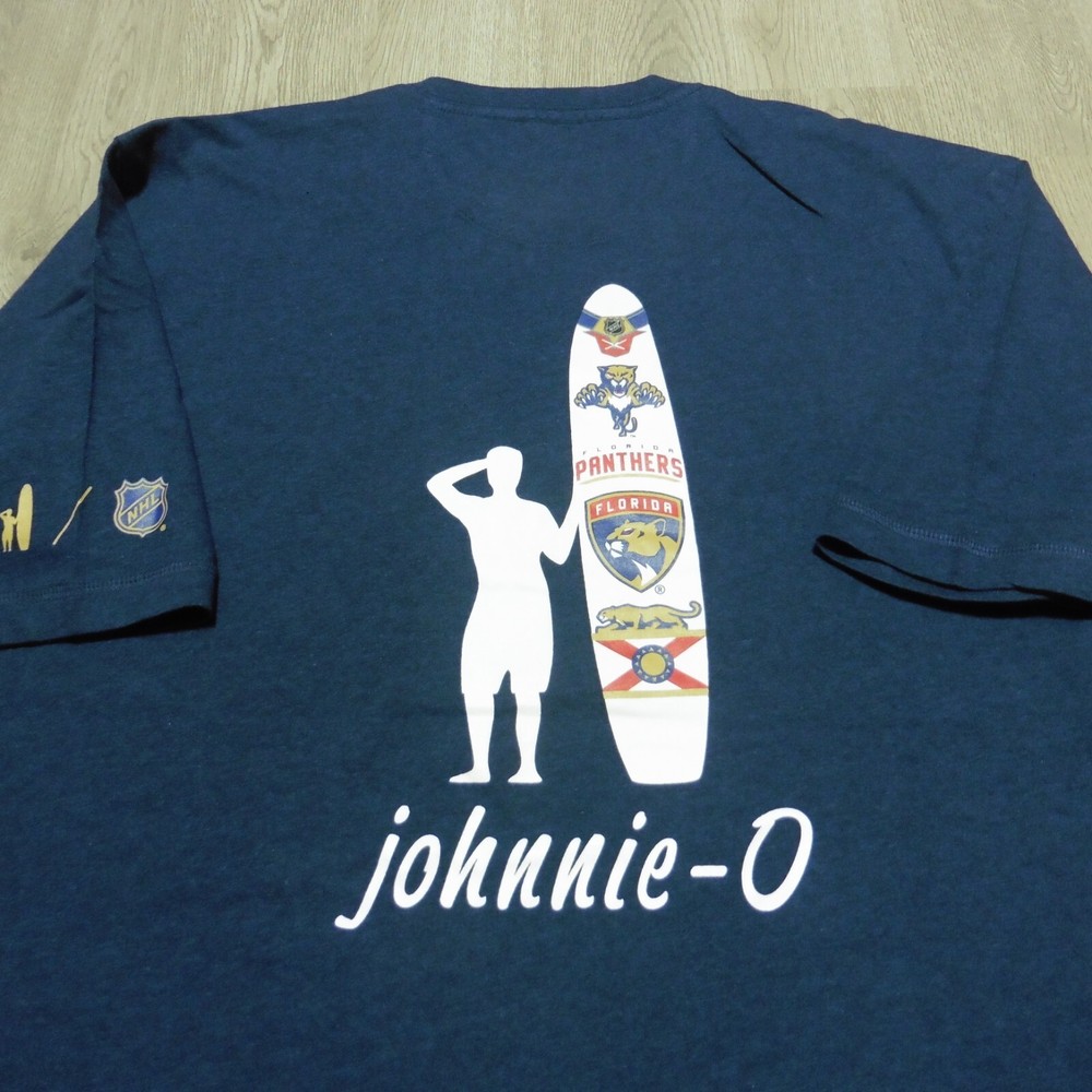 Johnnie-O Men’s M Florida Panthers NHL Crew Neck T-Shirt Heather Twilight SS