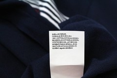 DESIGUAL Tepit Men T-Shirt L Pure Cotton Navy Patterned Long Sleeved Polo