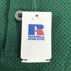 Vintage Russell Athletic Shirt Mens 2XL Forest Green Short Sleeve Henley Jersey
