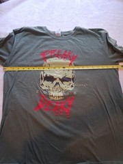 Freaky Deaky 2016 Bridgeview, IL Concert Skull Tshirt Olive Green 100% Cotton
