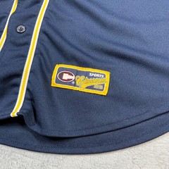 Vintage Colosseum Michigan Baseball Jersey Men XL Maize Blue Sleeveless Embroide