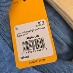 Carhartt K87 M Loose Fit Heavyweight Short Sleeve Pocket TShirt Blue Mens Medium