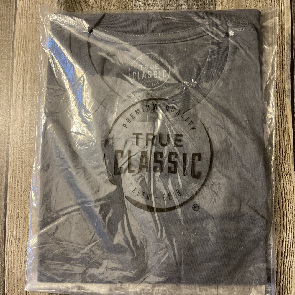 True Classic 4000 Men’s Fitted Tees Carbon Size Small