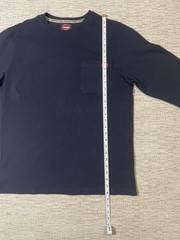Wrangler Workwear Men’s Navy Long Sleeve Crew Neck Pocket T-Shirt Size L