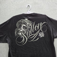 Sullen Men Shirt 2XL Black Graphic Sugar Skull Tee Print