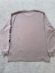 Carhartt Loose Fit Brown Long Sleeve Crew Neck Logo T-Shirt Men’s L TK0231-M