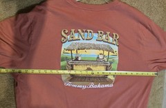 GOLF Tommy Bahama XXL Coral/Salmon “Sand Bar” Cotton Graphic Crew Neck Tee