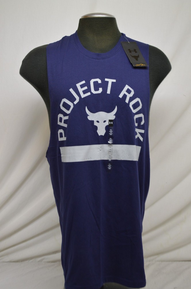 NEW Under Armour 1383195 UA Project Rock Payoff Graphic Sleeveless Shirt Mens XL