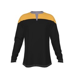 Starship Gold Uniform Shirt – No Badge – Yellow / Gold Federation Costume