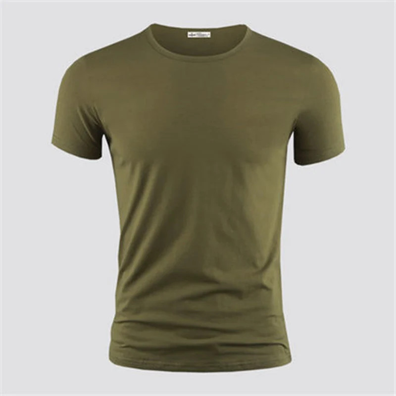 Men T Shirt Black Cotton Short Sleeve V Collar Slim Fit Comfortable Streetwear