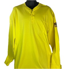 Just In Trend 3XL Men’s Safety Yellow FR Long Sleeve T-Shirt 100% Cotton