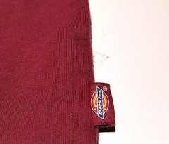 Dickies T-Shirt M Red Burgundy Classic Horseshoe Graphic Logo Cotton Tee Mens