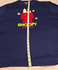 Peanuts Sleepshirt Men’s Snoopy & Woodstock Navy Blue Long Sleeves XL-46-48