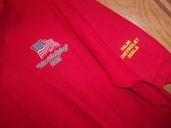 Corvette club Marion county FL 05 Silver Springs 2 Button casual shirt red L