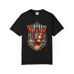 Deckchair Stripe Lobster Beach Guardian T-Shirt Graphic