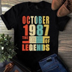 October 1987 The Birth Of Legends Vintage Unisex Tshirt